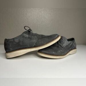 Toms mens Preston Gray Nubuck Leather Forged Iron laceup US 10.5